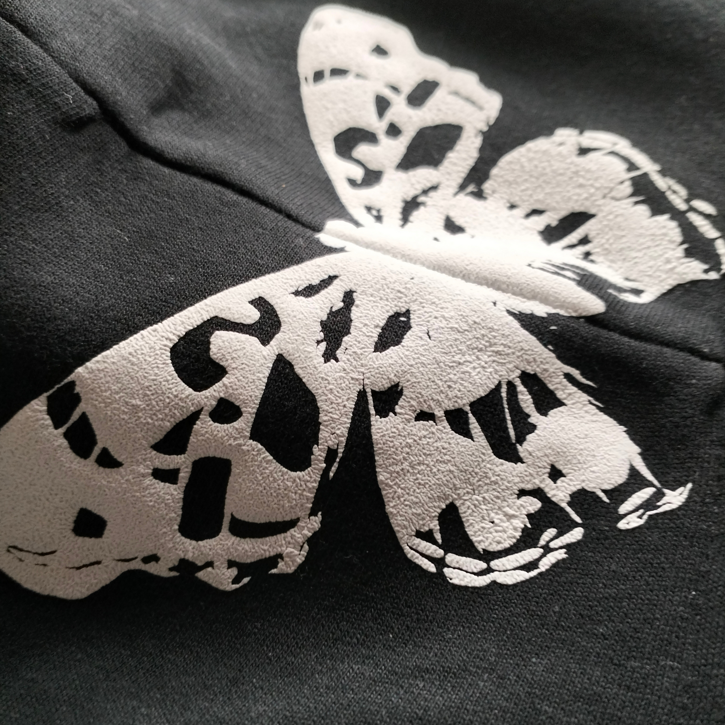 Y2K Puff Print Hoodie - Butterfly Hoodie, L2K Hoodie, Black Hoodie Oversized